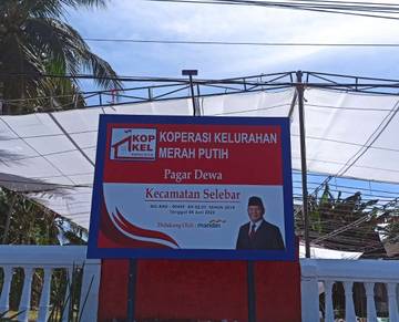 Koperasi Merah Putih Pagar Dewa Akan Diresmikan Presiden